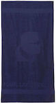 Karl Lagerfeld Beach Towel Cotton Blue 180x100cm.