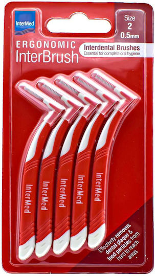 InterMed Ergonomic InterBrush Междузъбни четки 0.5мм Червен 4бр