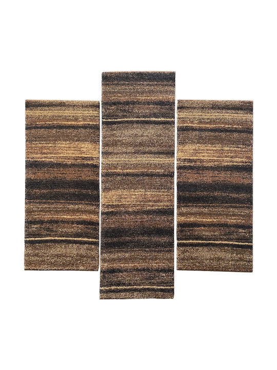 Ragolle Modern Bedroom Rug Set Mehari Multicolour 3 Pieces