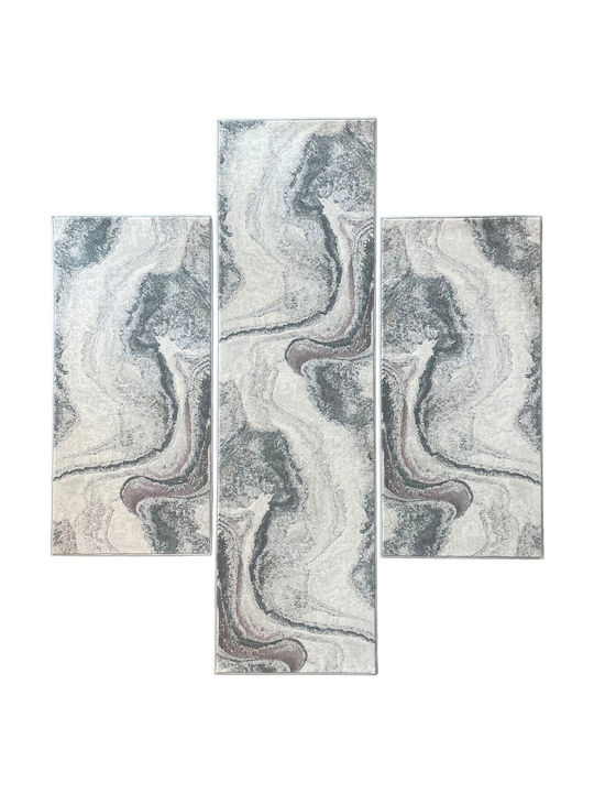 Ragolle 63618-6797 Modern Bedroom Rug Set Mancini Pink 3 Pieces