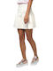 Karl Kani Denim Mini Skirt Cloche in White color