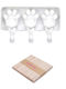 Sugar Love No Coating Silicone Lollipop 3 Cups Baking Pan Cats 19.1x11.3x2.3cm 20pcs