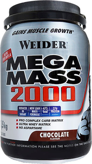 Weider Mega Mass 2000 with Flavor Chocolate 1.5kg