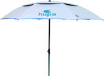 Hupa Oasis BlackOut Ribs Pockets Umbrelă de Plajă cu Diametru de 2m Gri deschis