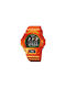 Skmei Digital Watch Battery with Rubber Strap Orange