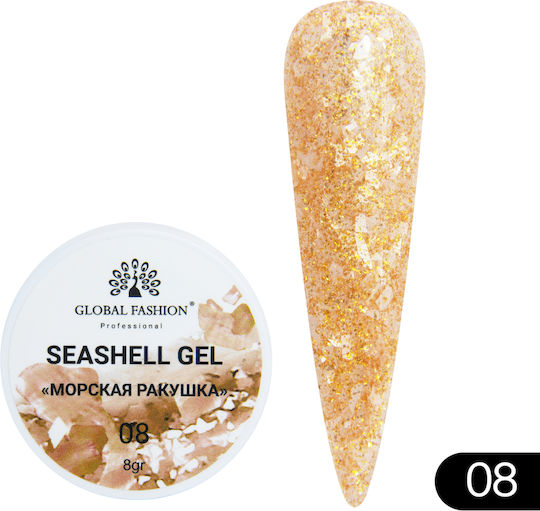 Global Fashion Gel Νυχιών Seashell 08 5gr