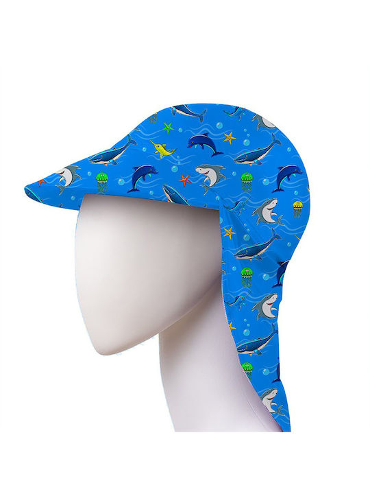 Slipstop Kids' Hat Jockey Fabric Sunscreen Blue