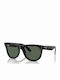 Ray Ban Wayfarer Reverse Unisex Sunglasses with Black Plastic Frame and Green Lens RB0502S 6677VR