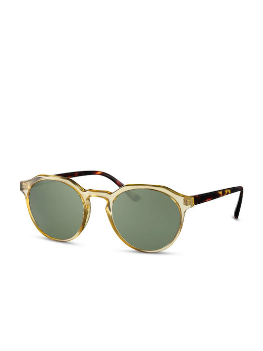 Solo-Solis Sunglasses with Yellow Plastic Frame and Green Lens NDL6352