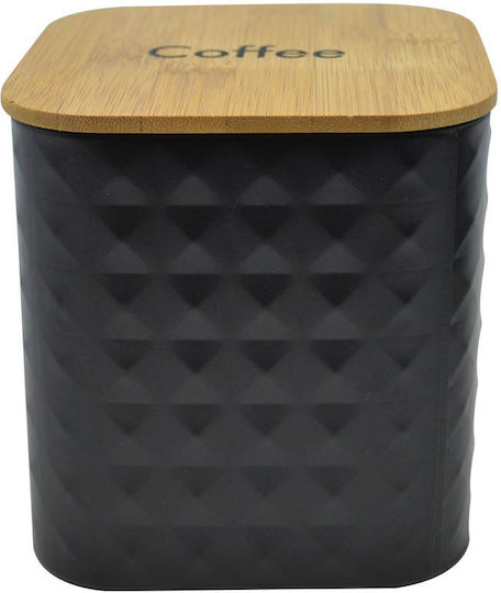Ankor General Use Jar with Metal Lid Black 11.5x11.5x13cm 1 Pieces