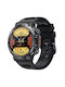 Aoke K56 PRO 45mm Smartwatch with Heart Rate Monitor (Black Case / Black Silicone Strap)