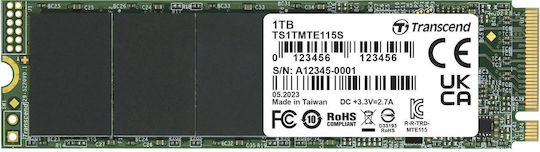 Transcend 115S SSD 1TB M.2 Type with PCI Express 3.0 Interface