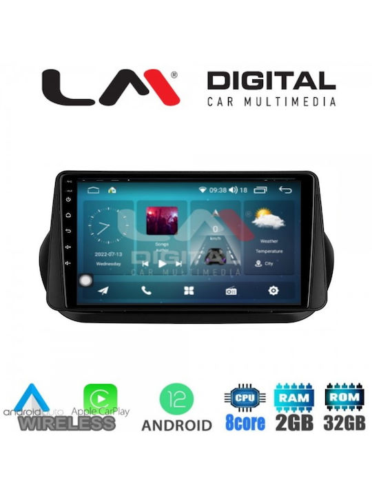 LM Digital Car Audio System for Peugeot Bipper Fiat Fiorino / Qubo Citroen Nemo 2007-2021 (Bluetooth/USB/WiFi/GPS/Apple-Carplay/Android-Auto)