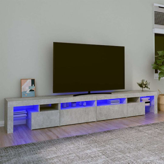 TV Stand with LED Lighting Gray L260xD36.5xH40cm