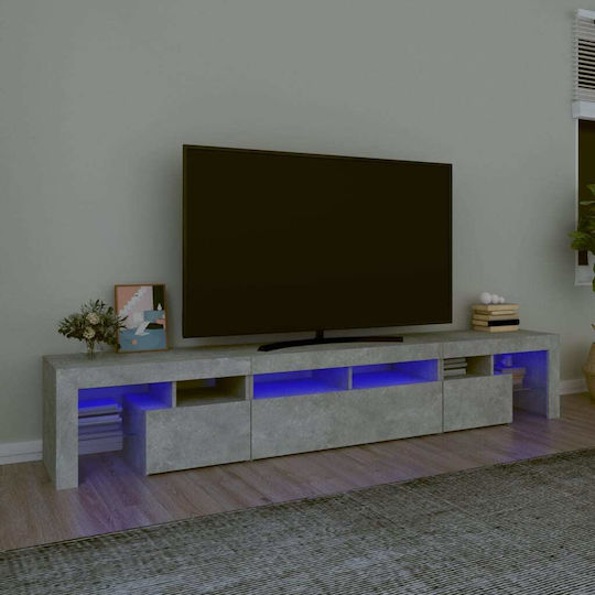 Έπιπλο Τηλεόρασης με Φωτισμό LED Γκρι Μ230xΠ36.5xΥ40cm