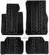 Apesan Set of Front and Rear Mats 4pcs for BMW Series 1 2011-2019 Black