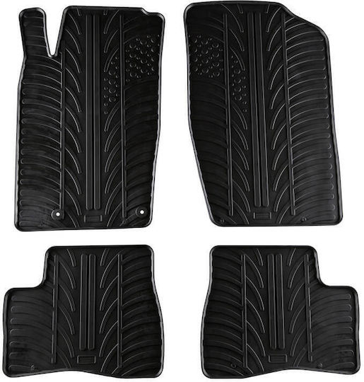 Apesan Σετ Μπροστινά και Πίσω Πατάκια 4τμχ για Peugeot 206 1998-2013 Μαύρα