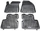 Sahler Set of Front and Rear Mats 4pcs Tray Type for Alfa Romeo Giulietta 2010-2020 Black