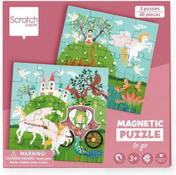 Kids Puzzle Princess Magnetic Book to Go 40pcs Scratch Europe