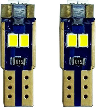 Lămpi T5 / W1.2W / W2.3W Canbus LED Alb 12V 2buc