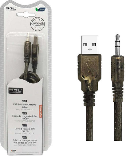 SGL USB 2.0 Cable USB-A male - 3.5mm male Μαύρο 1.5m (097541)