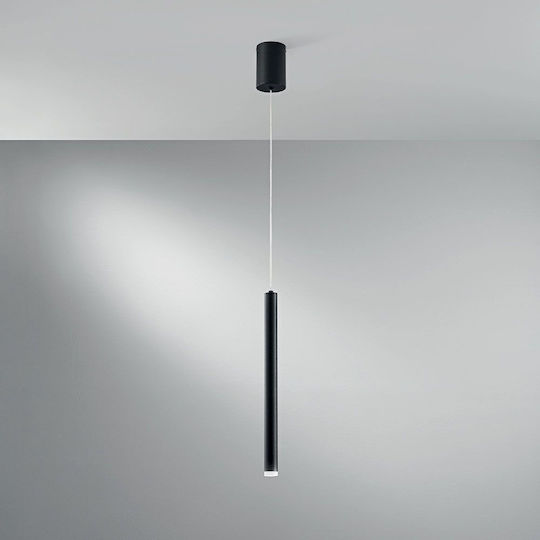 Fan Europe Led-Pype-S1-Ner Hängelampe Schwarz 41x200cm.
