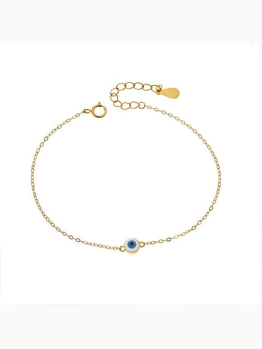 Senza Bracelet with design Eye made of Silver Gold Plated