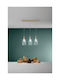 Fan Europe I-Brandy-S3 Κρεμαστό Φωτιστικό Χρυσό Ράγα με Ντουί E14 72x14x150εκ.