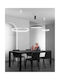 Fan Europe Led-Klapton-S45 Hängelampe Schwarz 45x45x150cm.