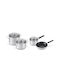 Brabantia Enjoyment Cookware Set of Stainless Steel with Non-stick Coating Silver 4pcs