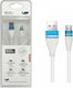SGL Braided USB 2.0 to micro USB Cable Λευκό 1m (099255)