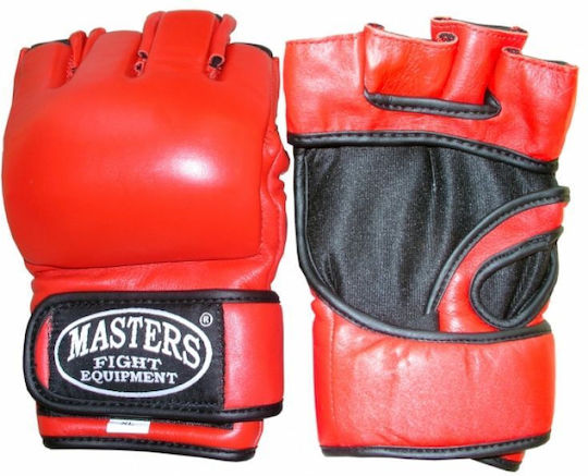 Sport Masters GF-3 Leather MMA Gloves Red