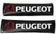 Set of 2pcs Car Seat Belt Pads White Carbon Peugeot