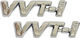 Carman Car Signal Stickers VVTi for Car Trunk in Silver Color 2pcs