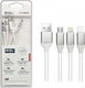 SGL FB3 Regulär USB zu Blitzschlag / Typ-C,TC-TC / Micro-USB Kabel Weiß 1.2m (099231)