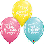 Μπαλόνια Happy Birthday Dots 12'' - 5τμχ. OEM