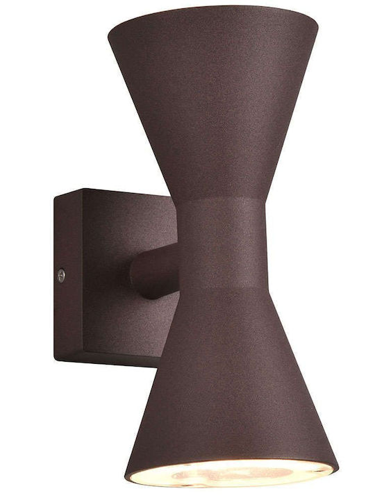 Trio Lighting Επιτοίχιο Εξωτερικό Σποτ GU10 IP44 Διπλής Δέσμης 10x20εκ.