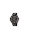 Casio Digital Watch Chronograph Battery with Black Rubber Strap