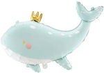 36" Whale balloon with crown