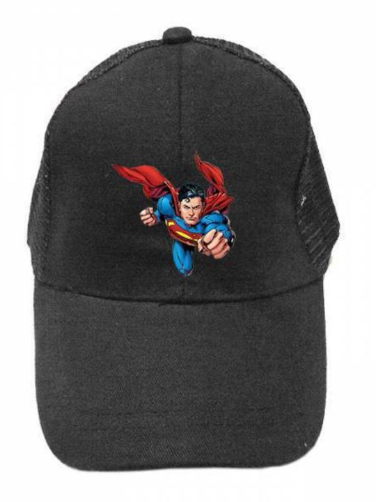 Takeposition Παιδικό Καπέλο Jockey Superman Μαύρο