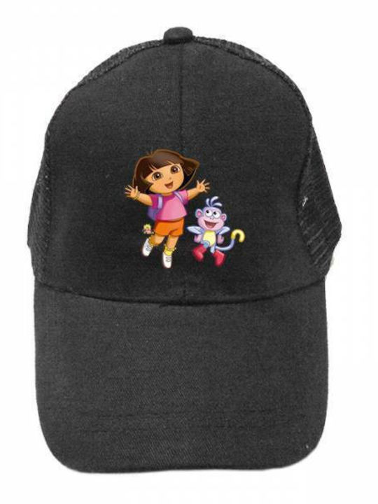 Takeposition Kids' Hat Jockey Fabric Dora Black