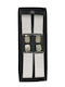 Ustyle Suspenders Monochrome White