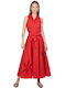 Beatrice Sommer Midi Hemdkleid Kleid Rot