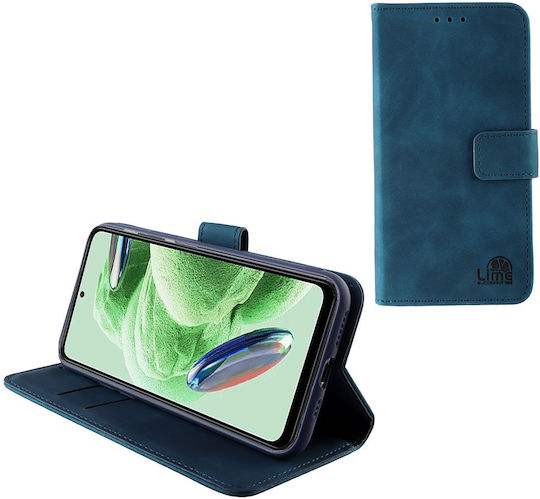 Lime Essential Magnet Book Piele artificială Albastru închis (Redmi Note 12 5G)