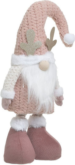 Inart Christmas Fabric Figure Dwarf Pink Height 50cm