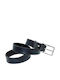 Men's Belt Leather Navy Blue