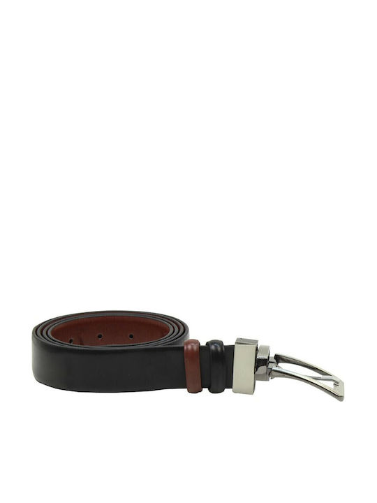 Men's Belt Leather Double Sided Brown