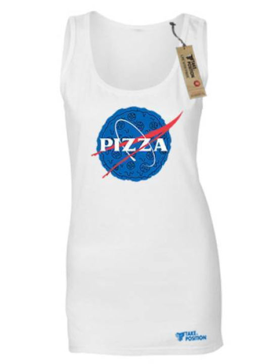 Takeposition Γυναικεία Μπλούζα Pizza σε Λευκό χρώμα