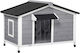 Pawhut Dog House Plastic Outdoor Gray 109x79x72cm