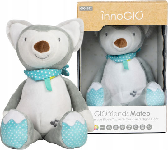 innoGio Παιχνίδι Ύπνου GIOfriends Mateo από Ύφασμα με Λευκούς Ήχους και Φως για Νεογέννητα
